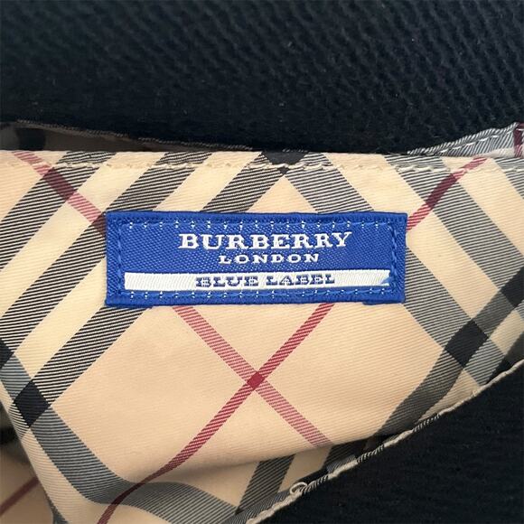 BURBERRY Blue Label Shoulder Satchel Bag Black Canvas Fabric - Picture 4 of 15